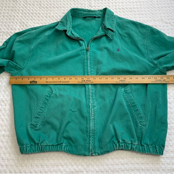 Vintage Polo Ralph Lauren USA Bomber Jacket XL Mens Teal Green Preppy - Picture 9 of 11